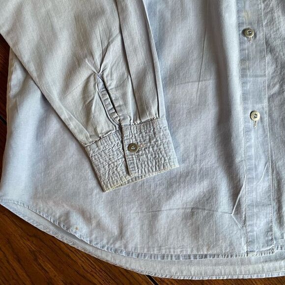 ASC International Clothing Andrew Sports Oversized Topstitch Denim Blouse - Picture 10 of 14